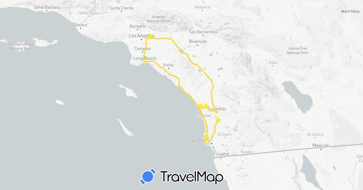 TravelMap itinerary: road, tlbp - escorted by facilitator in United States (North America)